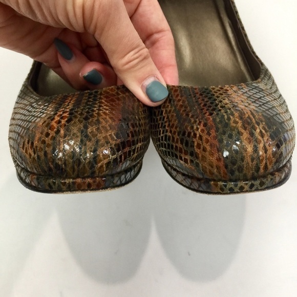 Stuart Weitzman Diamond Embossed Multicolor Platform Pump Heels Size 8 1/2 - Picture 5 of 13